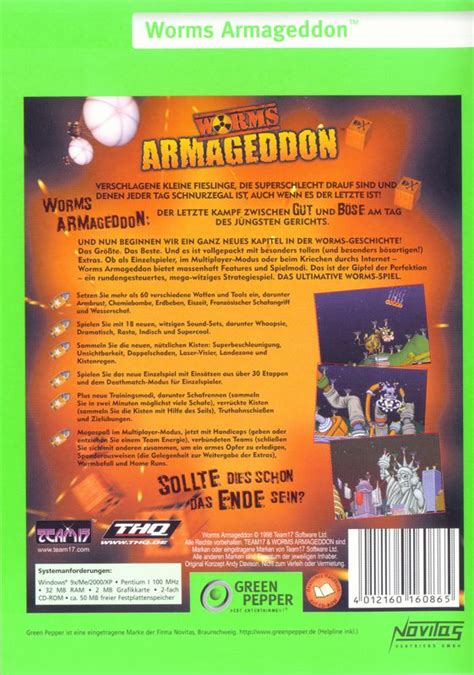 Worms Armageddon Cover Or Packaging Material Mobygames