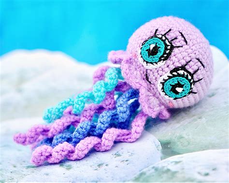 Easy Crochet Jellyfish Keychain Pattern Pdf Cute Crochet Etsy