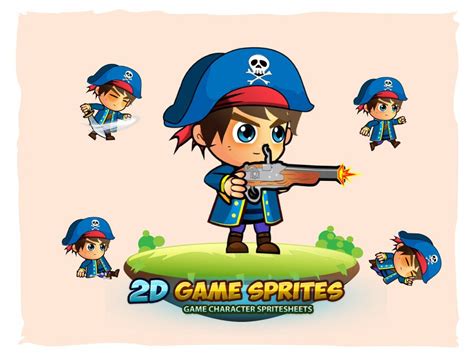 Pirate 2d Game Character Sprites By Dionartworks Codester