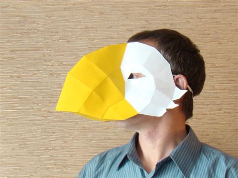 Bird Beak Mask Bird Mask Printable Diy Pdf Template Paper Party Mask