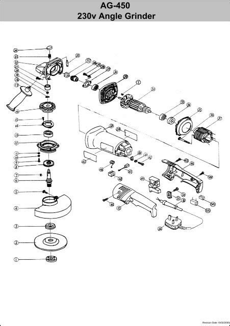 Ag 450 230v Angle Grinder Ryobi Spares