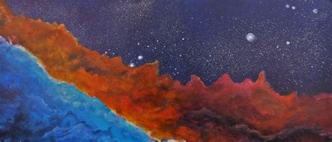 Acrylic Nebula Painting Sold But Similar Commissions Being Taken