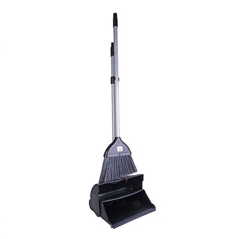 Long Handled Dustpan And Brush Set Black Forward Products