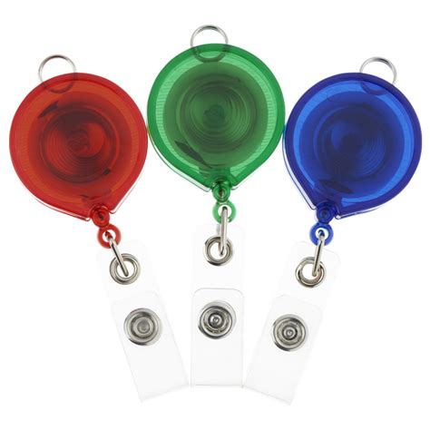 4imprint.com: Retractable Badge Holder with Lanyard Attachment - Round ...