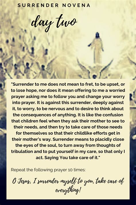 Jesus Surrender Novena Day 2 Novena Lady Of Fatima Prayers