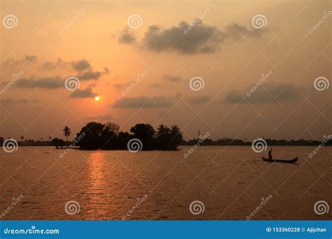 Silhouette of a Fishing Boat during the Sunset Stock Photo - Image of ...