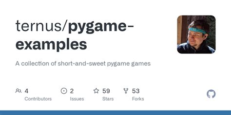 GitHub - ternus/pygame-examples: A collection of short-and-sweet pygame games