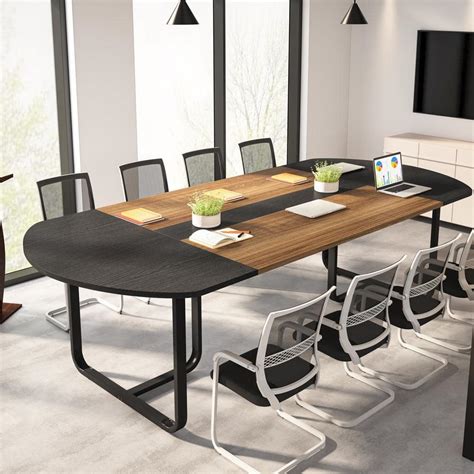 Byblight Moronia 7086 In Oval Black And Brown Wood Conference Table