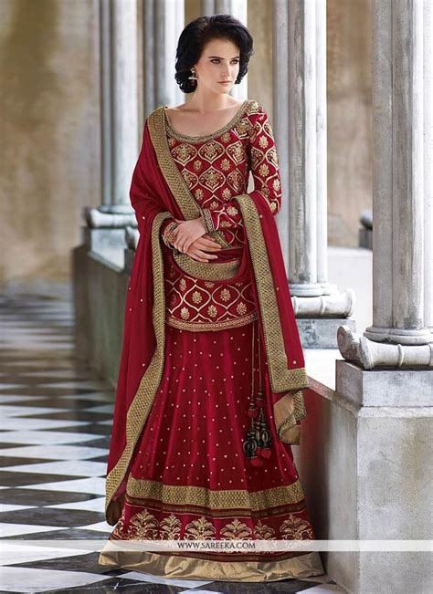 Maroon Velvet Lehenga Choli Party Wear Lehenga Indian Bridal Wear