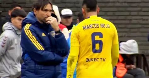 La Actitud De Diego Martínez Tras La Expulsión De Marcos Rojo En La Derrota De Boca Que Llamó La