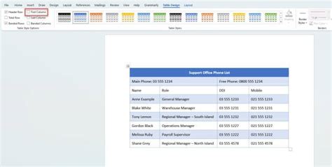 Word Table Formatting - Excel at Work