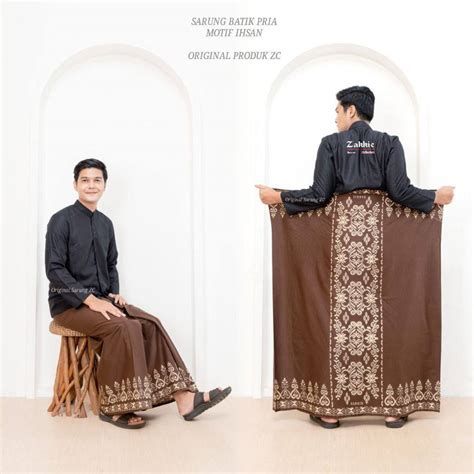 Jual Sarung Batik Pria Modern Ukuran Dewasa Motif Ihsan Sarung Santri