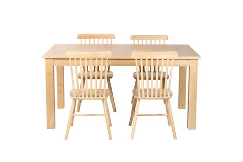 Victor Pc Dining Set Natural M Table X Chairs