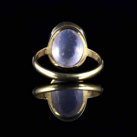 Antique Victorian Moonstone Ring 18 Carat Silver Gold At 1stdibs