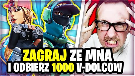 Zagraj Ze Mną I Odbierz 1000 V DolcÓw 1v1 Z Widzem W Fortnite Youtube