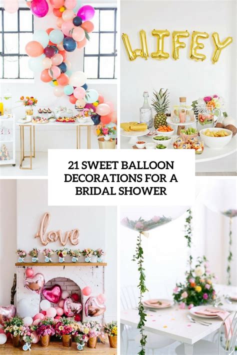 21 Sweet Balloon Decorations For A Bridal Shower Shelterness