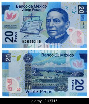 20 Mexican Pesos Bank Note Made In 2007 Stock Photo Alamy