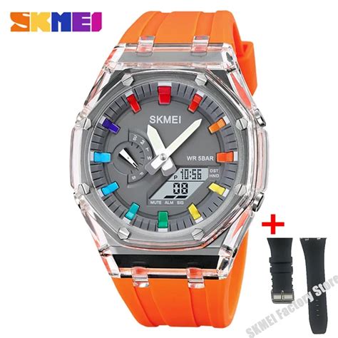 SKMEI Montre Quartz Num Rique Tanche Pour Homme Et Femme Montre