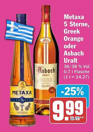 Metaxa Sterne Greek Orange Oder Asbach Uralt Angebot Bei Aez