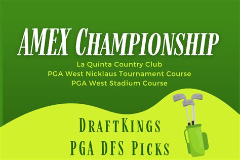 2023 PGA DFS AMEX Championship DraftKings Preview