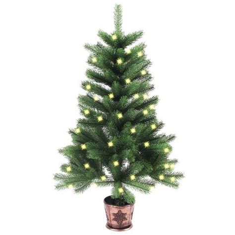 Árbol De Navidad Artificial Preiluminado Con Luces Verde 65 Cm Vidaxl