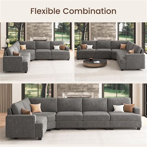 Nolany Oversized Modular Sectional Sofa L Shaped Couch Sofa Reversible