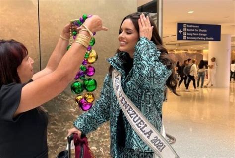 Miss Venezuela Amanda Dudamel Llegó A Nueva Orleans Para El Miss