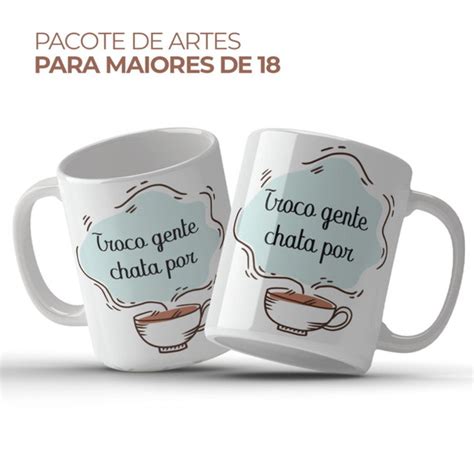 Caneca Troco Gente Chata Por Café Elo7 Produtos Especiais