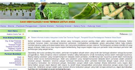 Sistem Informasi Analisis Kelayakan Usaha Tani Tanaman Pangan