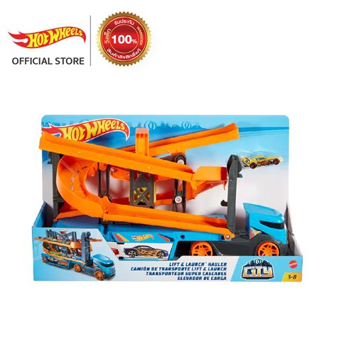 Hot Wheels City Lift Launch Hauler ฮอตวลซต ชดรถบรรทกรถแบบยกและปลอย GNM62 CH Shopee