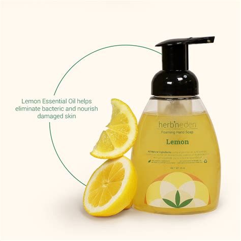 Lemon Foaming Hand Soap Organic And Non Toxic Herbn Eden