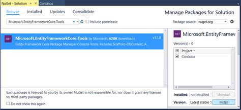 Entity Framework Core Usando O Sqlite