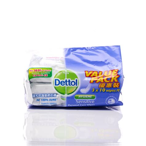 Dettol Sensitive Wipes 10pcs X 3 Bags Dettol Mannings Online Store