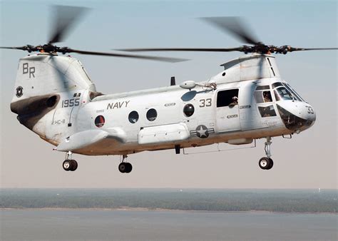 A Us Navy Usn Ch D Sea Knight Helicopter Assigned To The Dragon