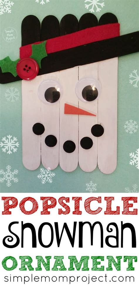 Cute And Fun Diy Popsicle Stick Snowman Christmas Ornament Christmas