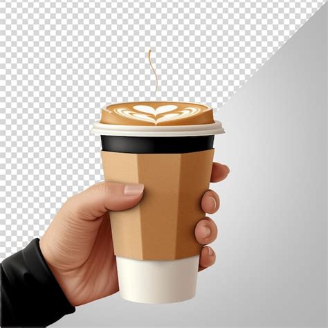 Premium Psd Hand Holding Coffee Cup Mockup Png