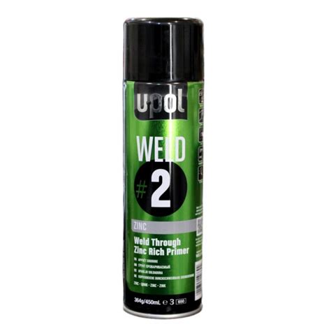 U-POL WELD/AL WELD 2 грунт провариваемый с цинком, спрей 450мл