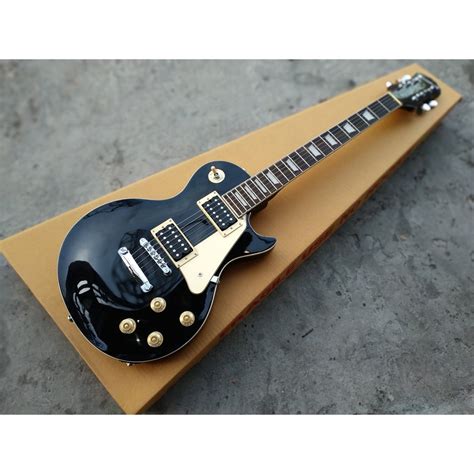 Jual Gitar Elektrik Gibson Les Paul Black Shopee Indonesia