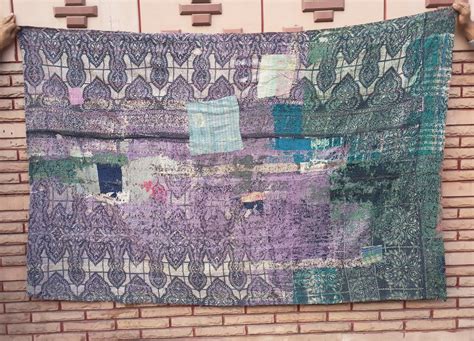 Indische Vintage Baumwolle Handgemachte Kantha Quilts Etsy De