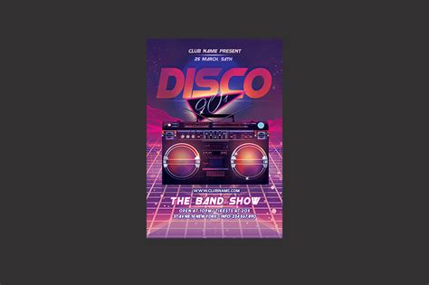 Disco 90s Party Flyer A Flyer Template By Ionescustefania