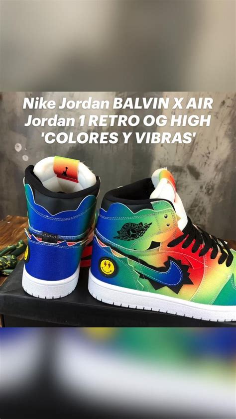 Nike Jordan Balvin X Air Jordan 1 Retro Og High Colores Y Vibras