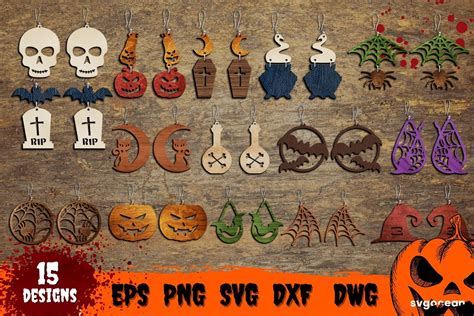 Halloween Earrings Cut File Graphic By SvgOcean Creative Fabrica