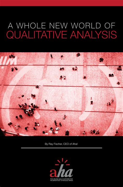 PDF A WHOLE NEW WORLD OF QUALITATIVE ANALYSIS A Whole New World Of