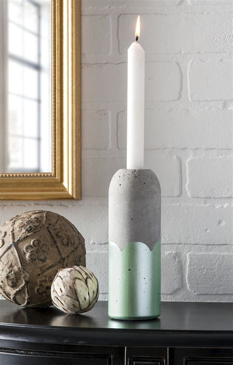 Diy Concrete Candle Holders From Bottles