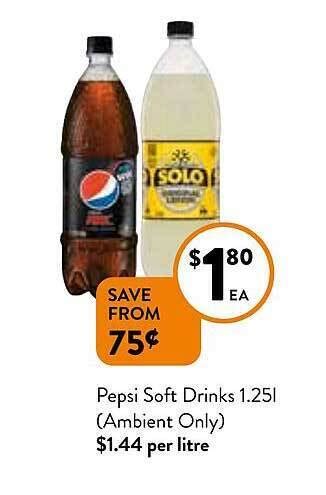 Pepsi soft drinks offer at Foodworks