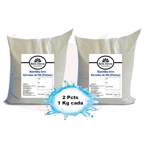 Kit 2 Pacotes Barrilha Leve Elevador De Ph Para Piscina 1 Kg Shopee