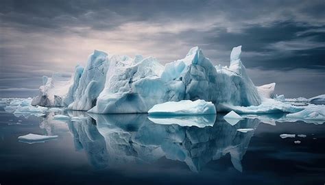 Premium AI Image | Melting iceberg hot weather climate change crisis ...