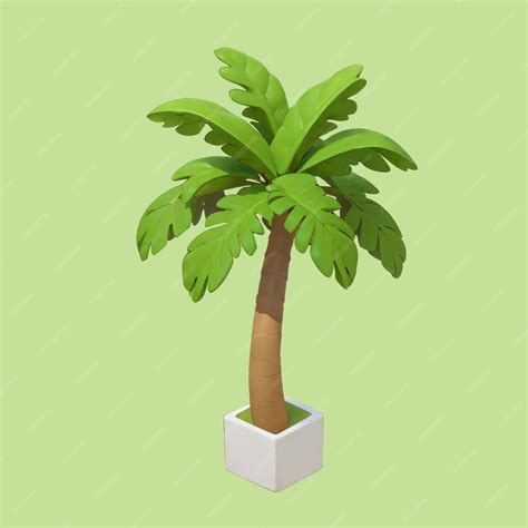 Premium Psd Palm Tree Icon Illustration