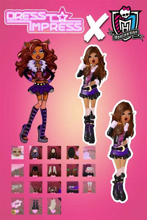 Clawdeen Dti Fit In Dress To Impress Monster High School