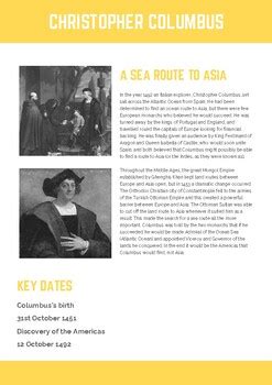 Super Simple Fact File: Christopher Columbus by Explaining History